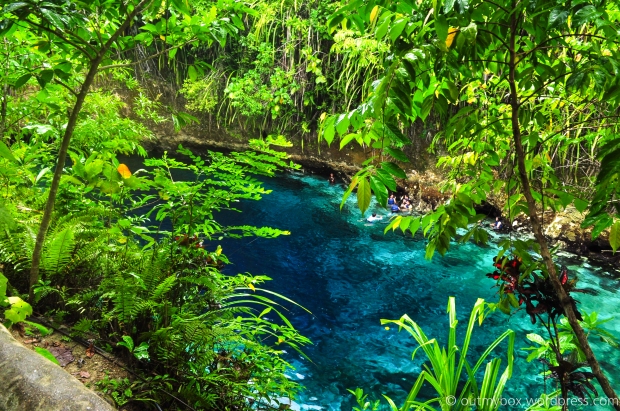 A sneak peek into the blue waters of the enchanted river.